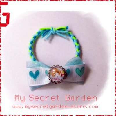 Cardcaptor Sakura カードキャプターさくら Sakura Kinomoto Anime Cabochon Hair Bows Hair Ties Bobbles Bracelet / Hair Clip